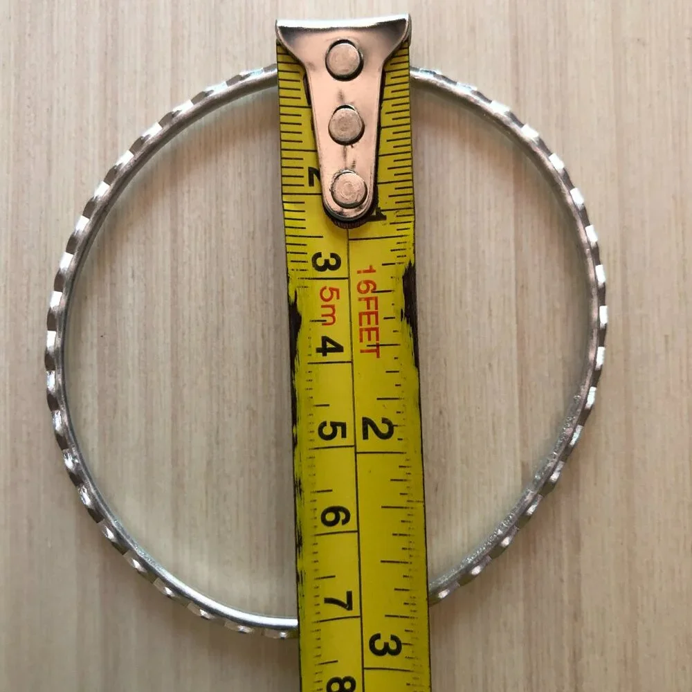 Bangle Metal Bracelets Vintage Metallic Blue, Black, Silver   Size Small - Picture 8 of 11